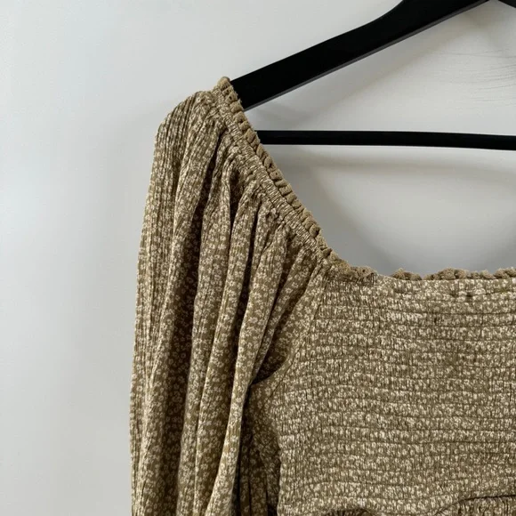 Free People Brittnee Print Smocked Peplum Top – Women’s S - Picture 6 of 8